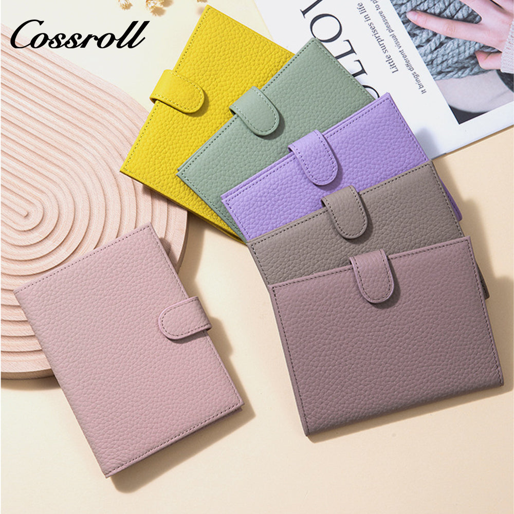 rfid leather ultra-thin passport wallet multi-functional anti-theft brush document protection cover cowhide one