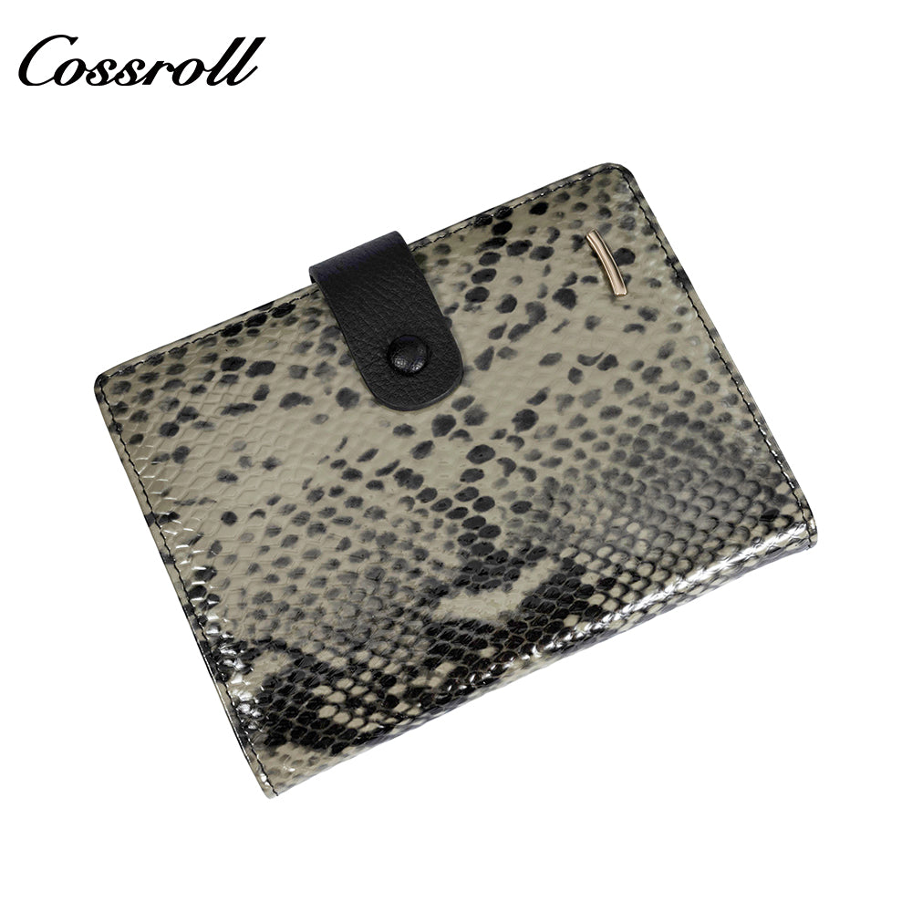 Europe and the United States retro creative printing short section leather wallet student money clip soft wallet multi card position