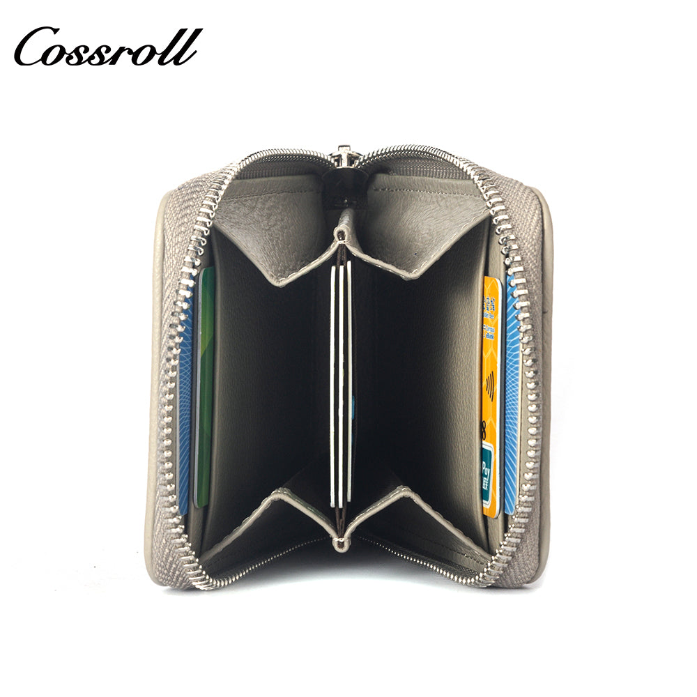 New factory custom leather money baotou layer cowhide change card wallet Genuine leather holding women's purse custom