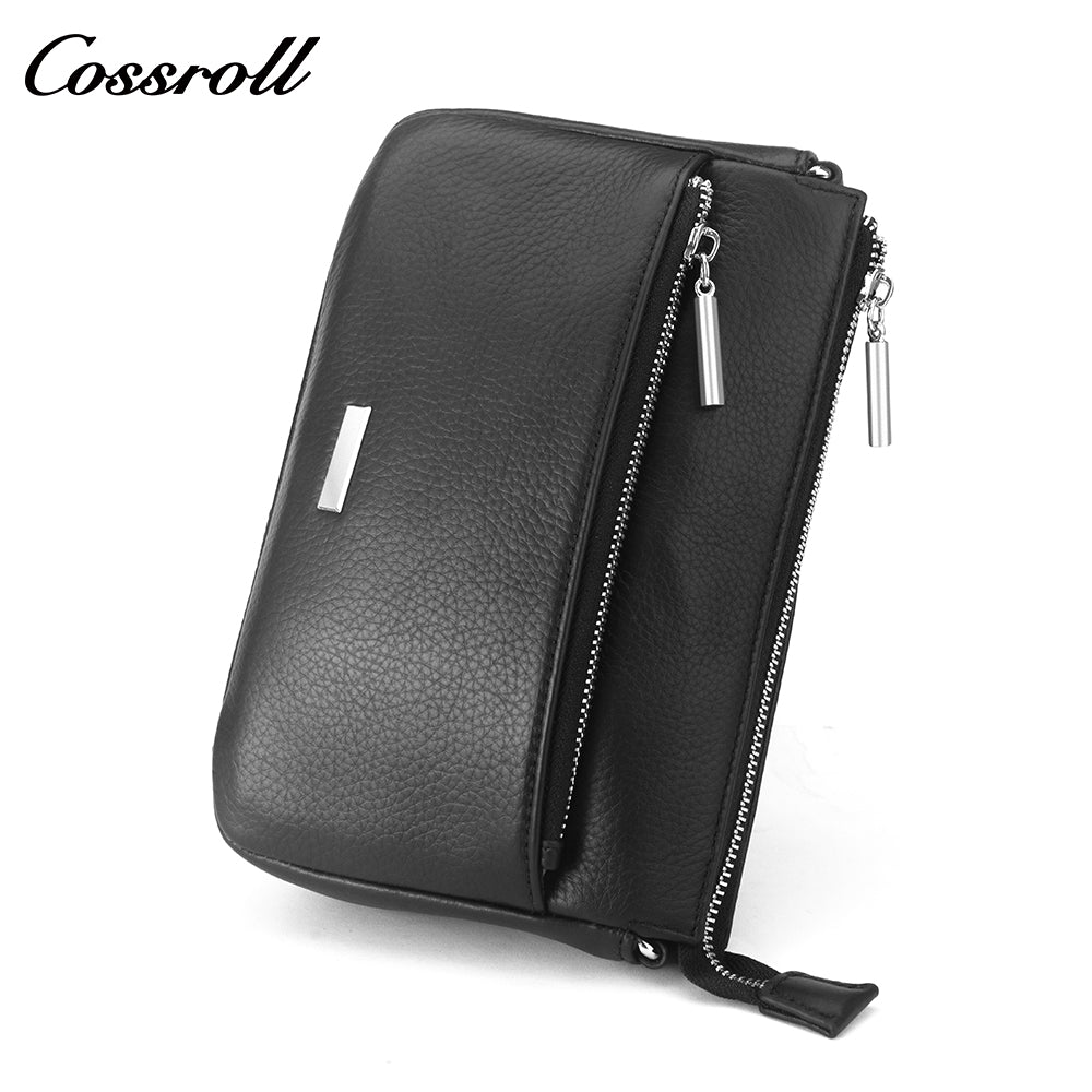 2024 New cowhide leather unisex bag large capacity crossbody bag fashion women's leather shoulder bag