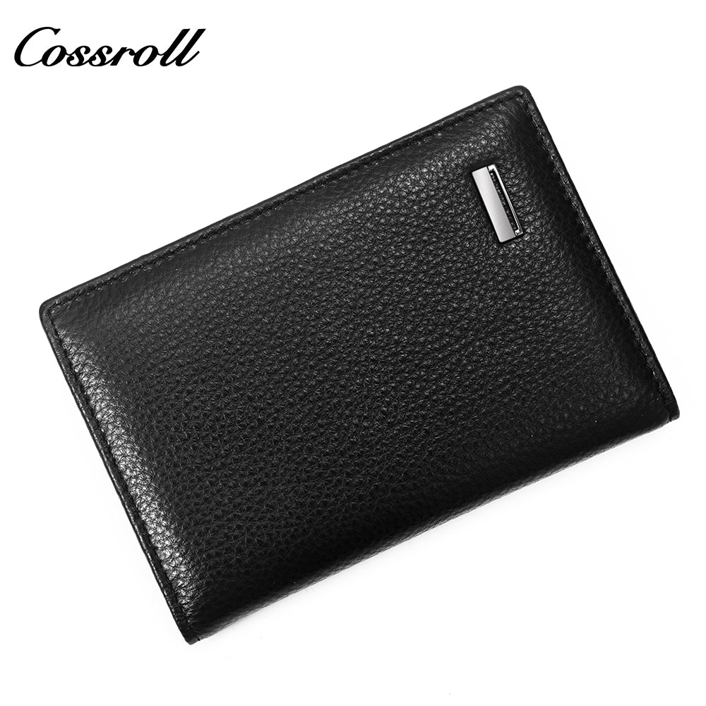 China Big Factory Good Price best quality genuine leather wallet Lychee leather