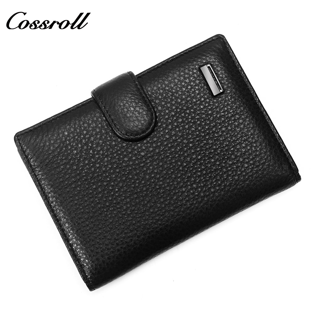 China Factory Promotion branded mens wallet men leather Lychee leather