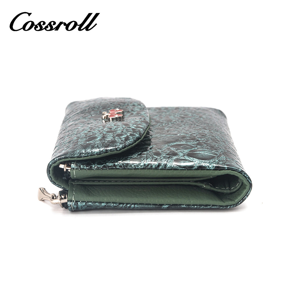Best Selling Quality manufactory leather new wallet crocodile texture Genuine Leather