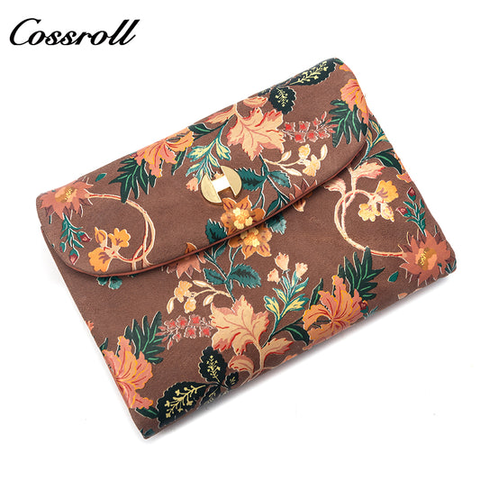 The Factory Produces genuine long card holder wallet geniune leather wallet