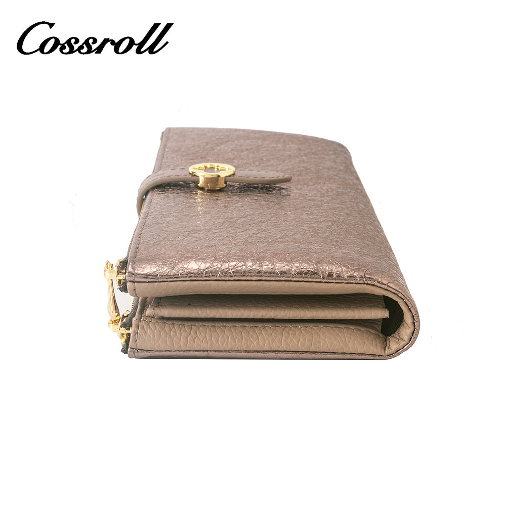 Factory hot selling new original crack bright leather wallet multi-card