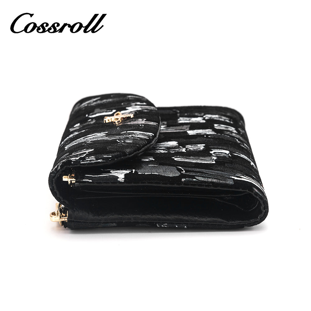 New Chinese product Leather waterproof purse Ladies printed textured frosted leather
