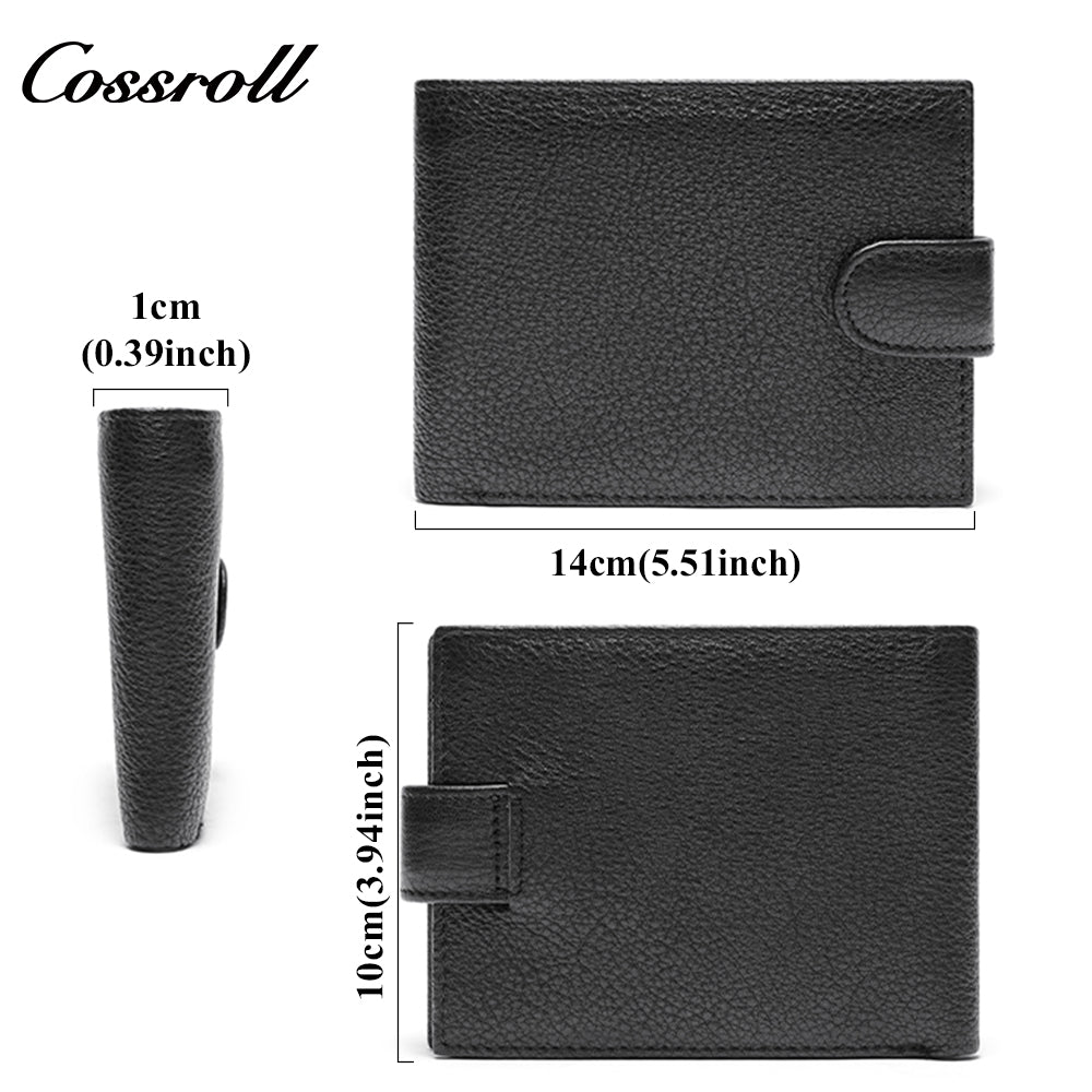 Men's wallet cowhide short foreign trade head layer zipper buckle money clip new wallet wallet coin