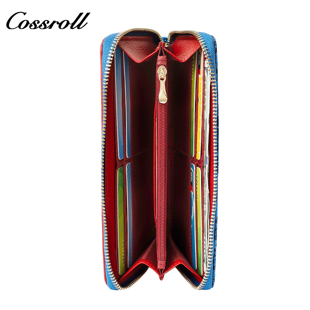 Most Selling Products cowhide wallet crocodile texture patent leather