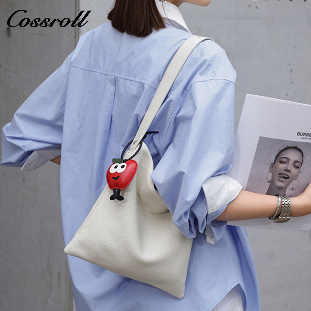 Light Soft head layer cowhide totebag 2025 new minimalist niche leather women's bag commuter shoulder