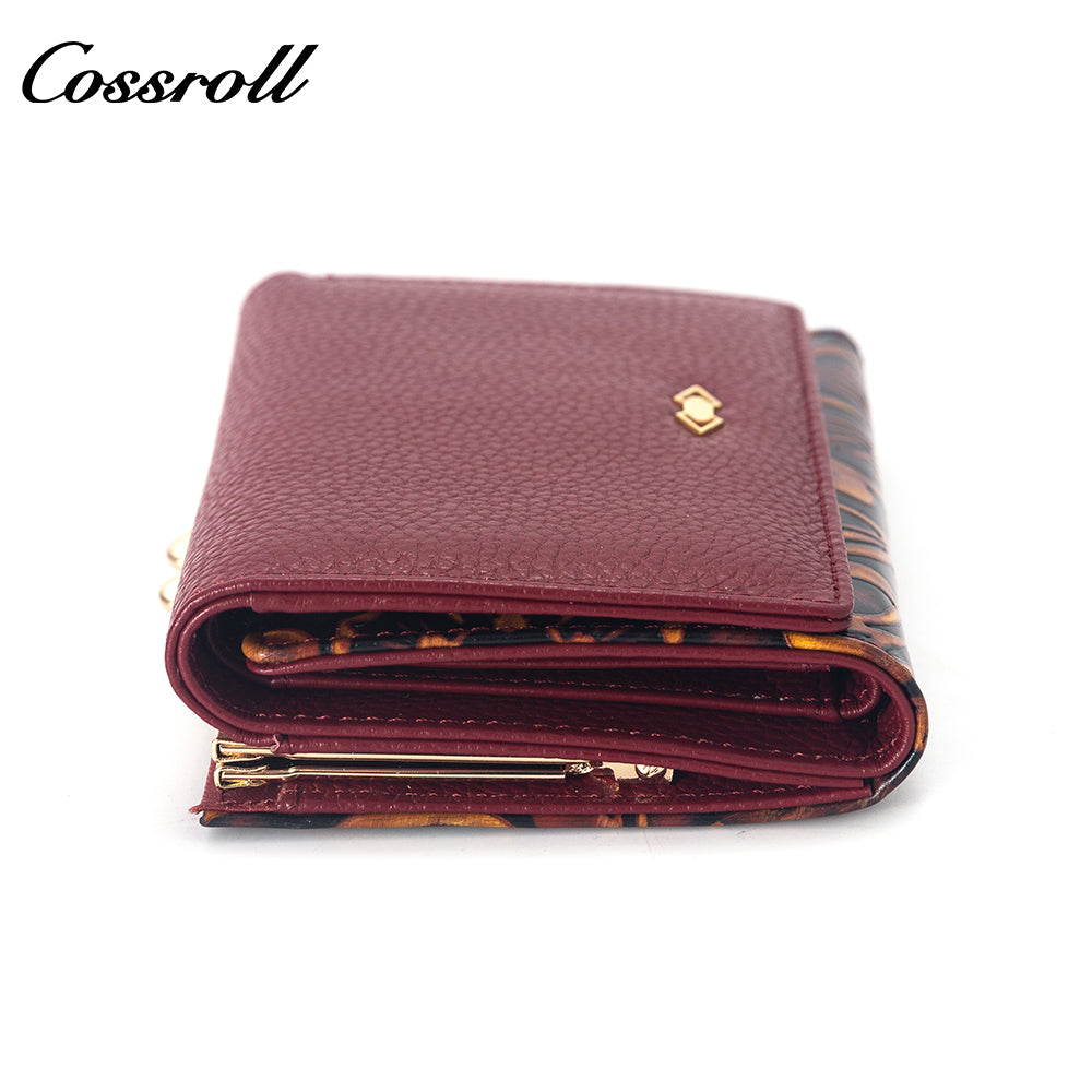Wholesale High Quality ladies purse geniune leather wallet Lychee leather