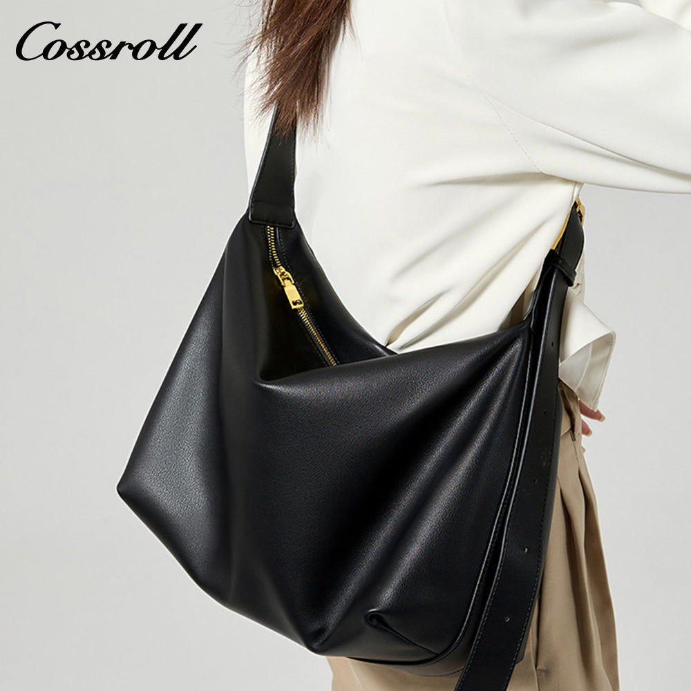 Genuine Leather Bag Crossbody Female New Lazy Wind Tote Large Capacity Shoulder Bag Female