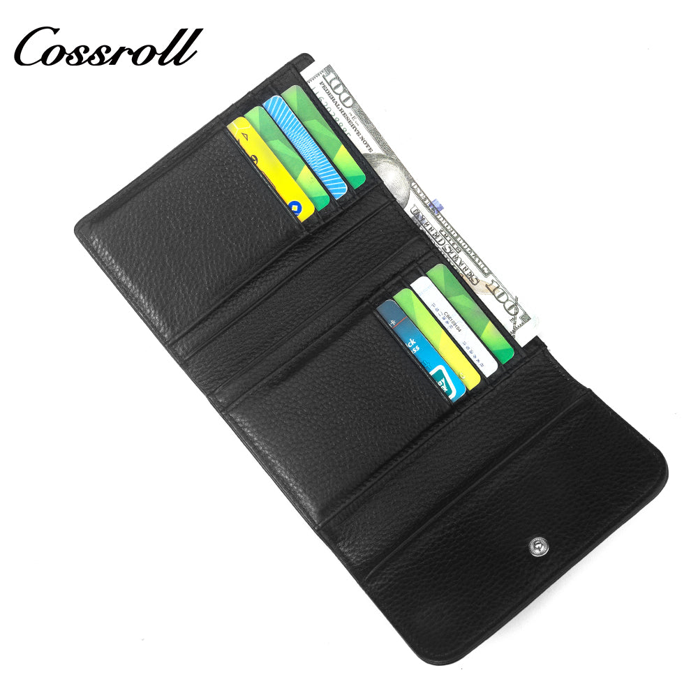 Wholesale High Quality ladies purse geniune leather wallet Lychee leather