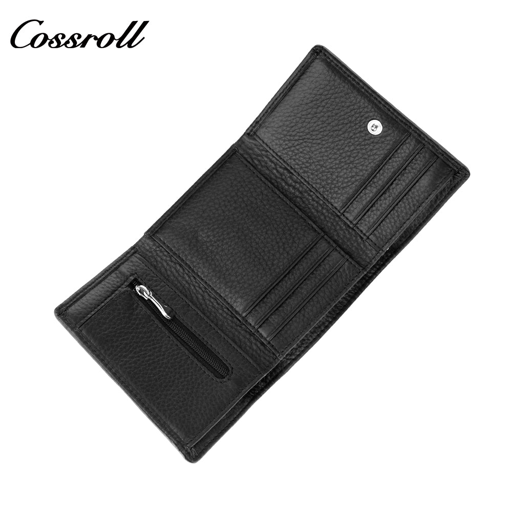 Factory direct foreign trade hot short men's leather wallet lychee grain coin purse