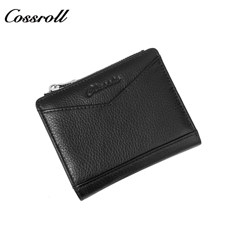 Short Wallet Multi Card Holder Driver's License Card Case Thin Zipper Buckle Coin Purse