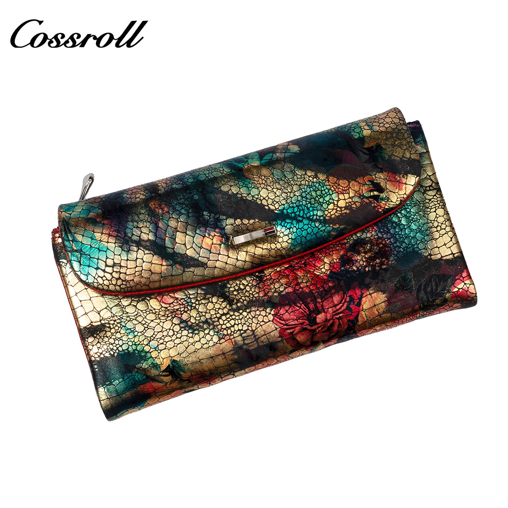 Most Popular best brand leather long wallet female Genuine Leather