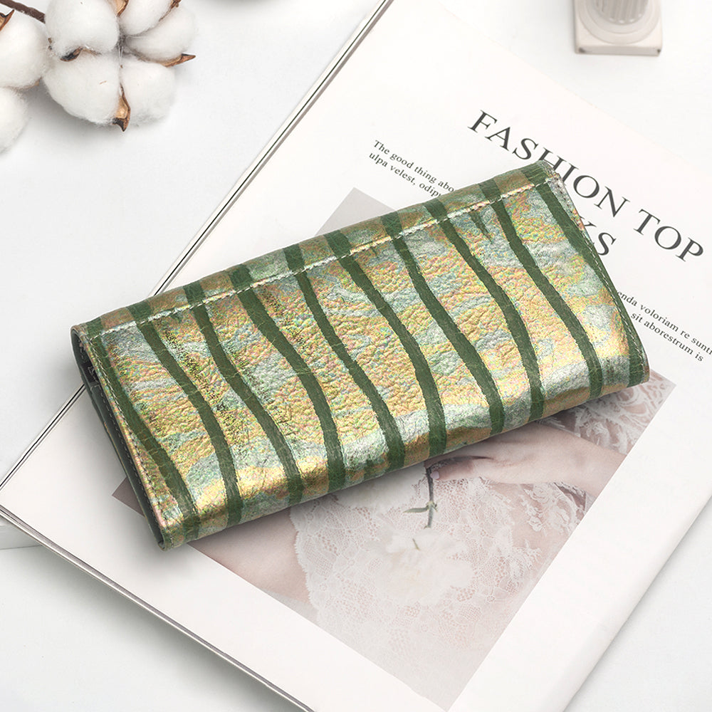 2024 Custom high-end leather women's printed leather wallet for the European market