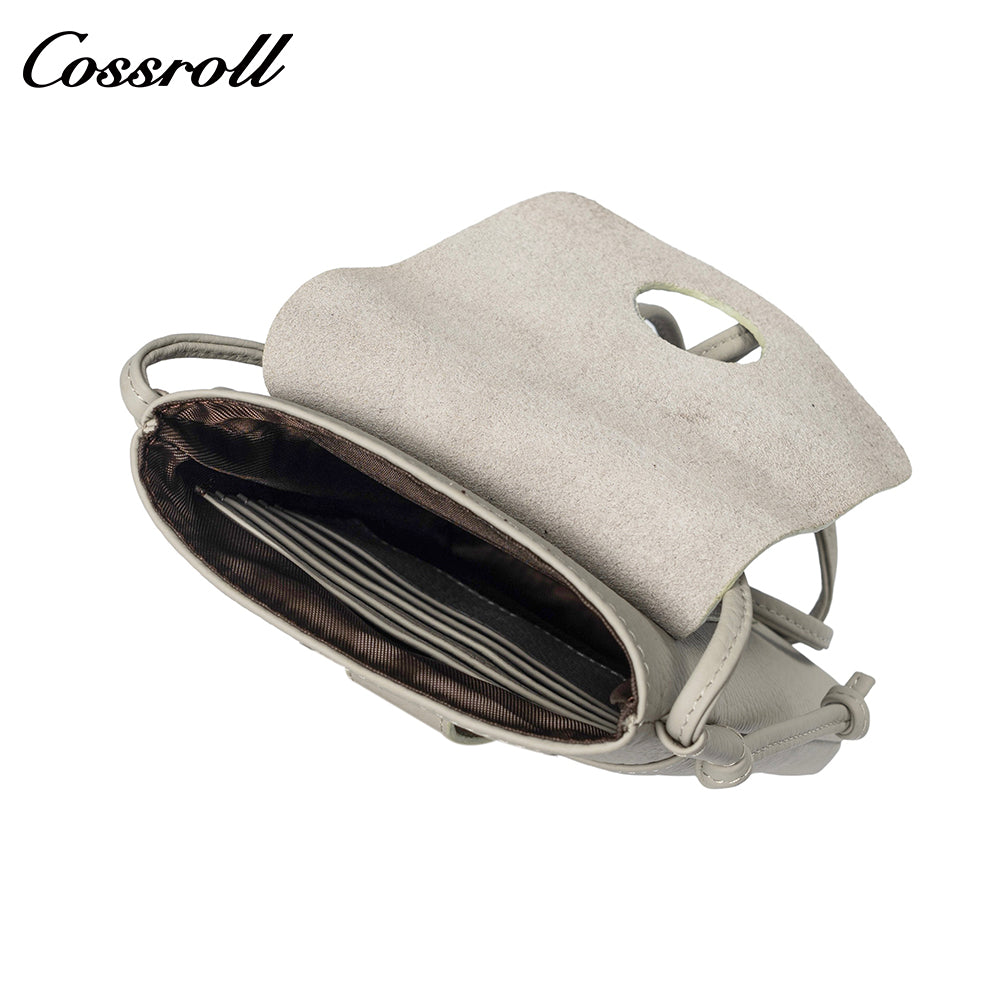 Pure cowhide crossbody bag small mobile phone bag women's 2024 new leather vertical bag cover leisure purse