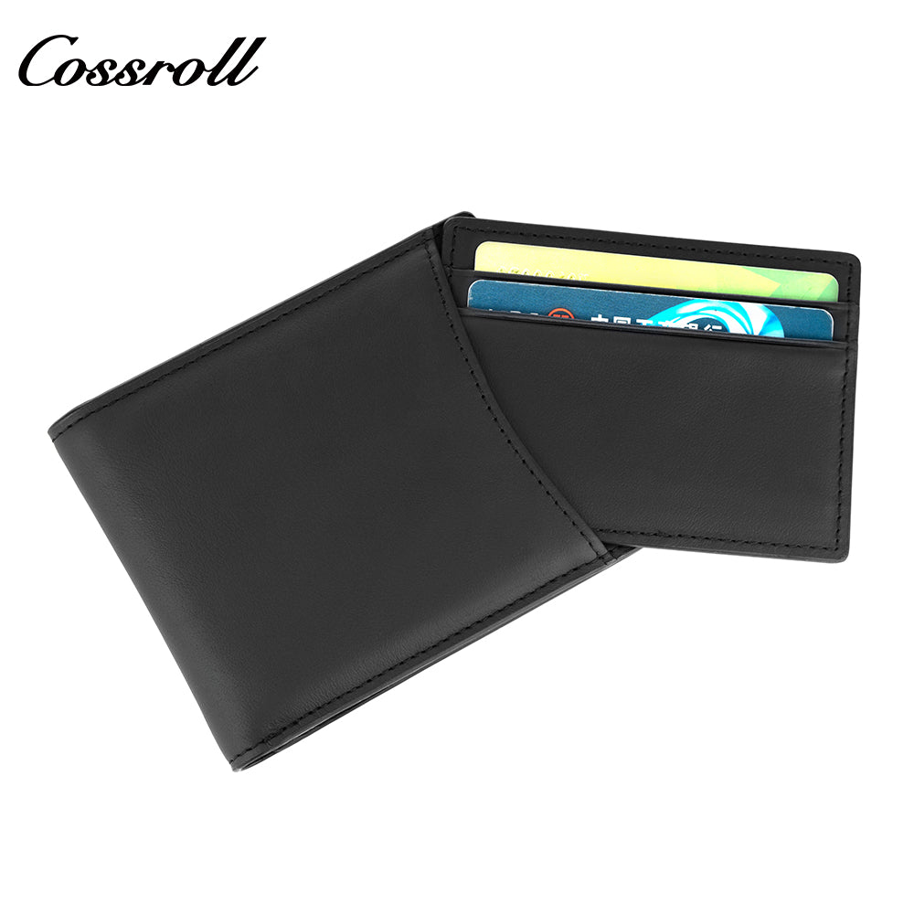 Fashion Simple Anti-theft Brush Genuine Leather Cowhide Small Card purse Card Holder Wallet Purse