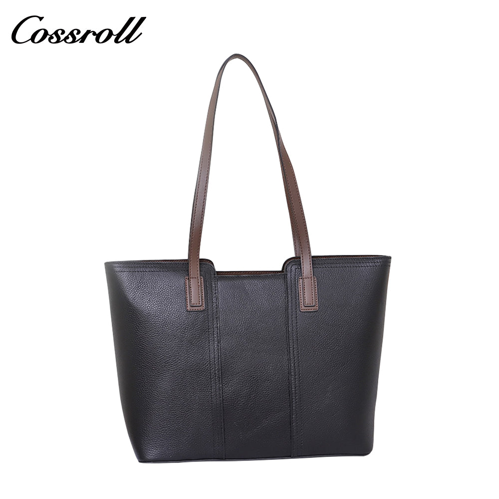 European and American style leather women's bag, shoulder and crossbody, simple design, large capacity