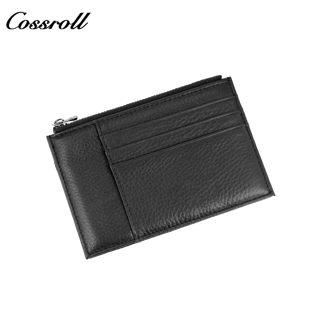 Amazon Ultra-thin Multi-card Slot Top Grain Cowhide Leather Women's Universal Multi-card Slot Wallet