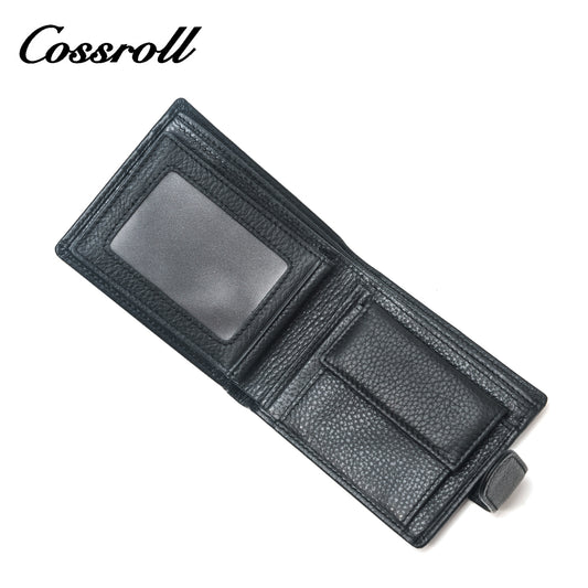Latest Arrival Slim Men's Casual Wallet Short Paragraph Leather Card Holder Short Wallet