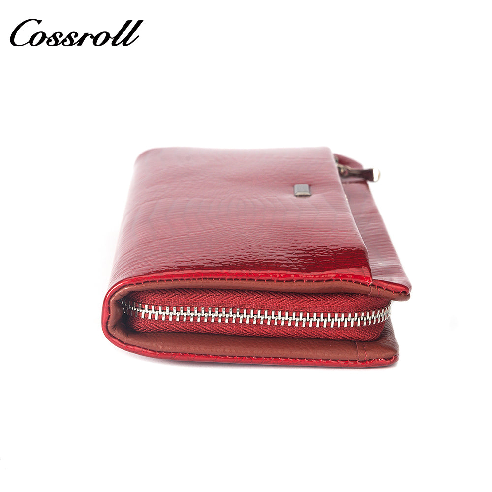 High Quality Wholesale Custom Cheap luxury leather crocodile texture patent leather