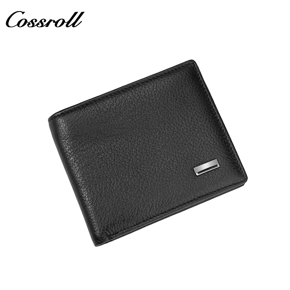High-grade Genuine Leather Lychee Pattern Short Men's Wallet