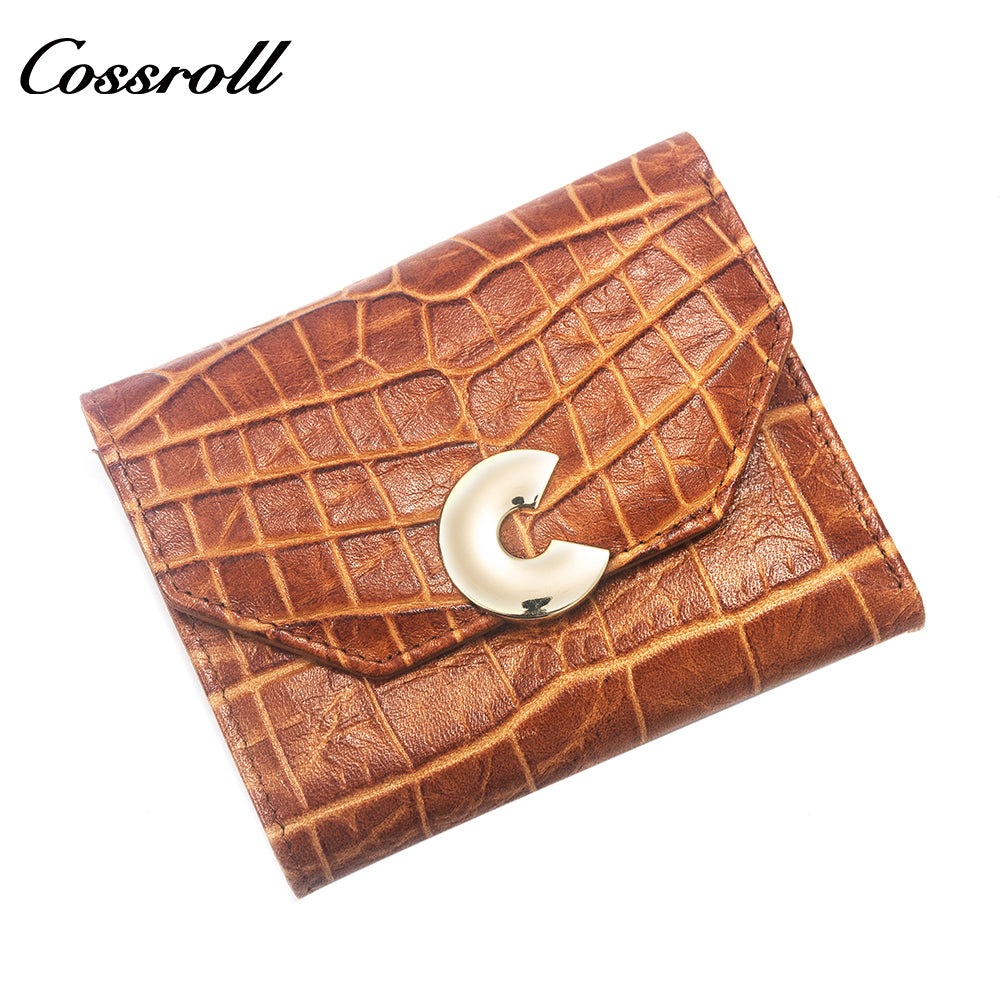 High Quality Wholesale Custom Cheap luxury leather crocodile texture Genuine Leather