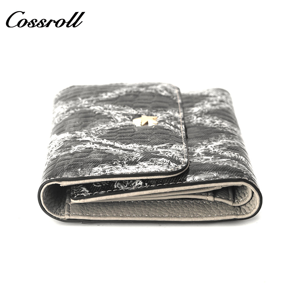 China Professional Customized luxury leather designer crocodile texture Genuine Leather