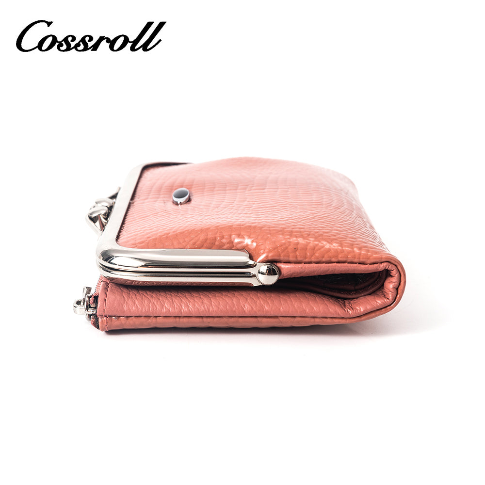 Customized Manufacturer leather luxury women small wallet crocodile texture Genuine Leather