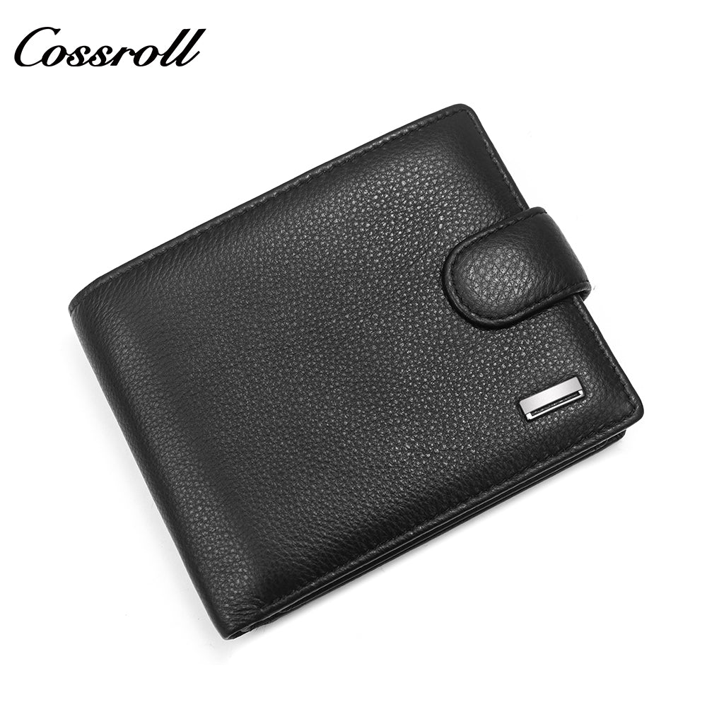 2024 New Genuine Leather Men's Wallet Short High-End Men's Wallet Factory Customized