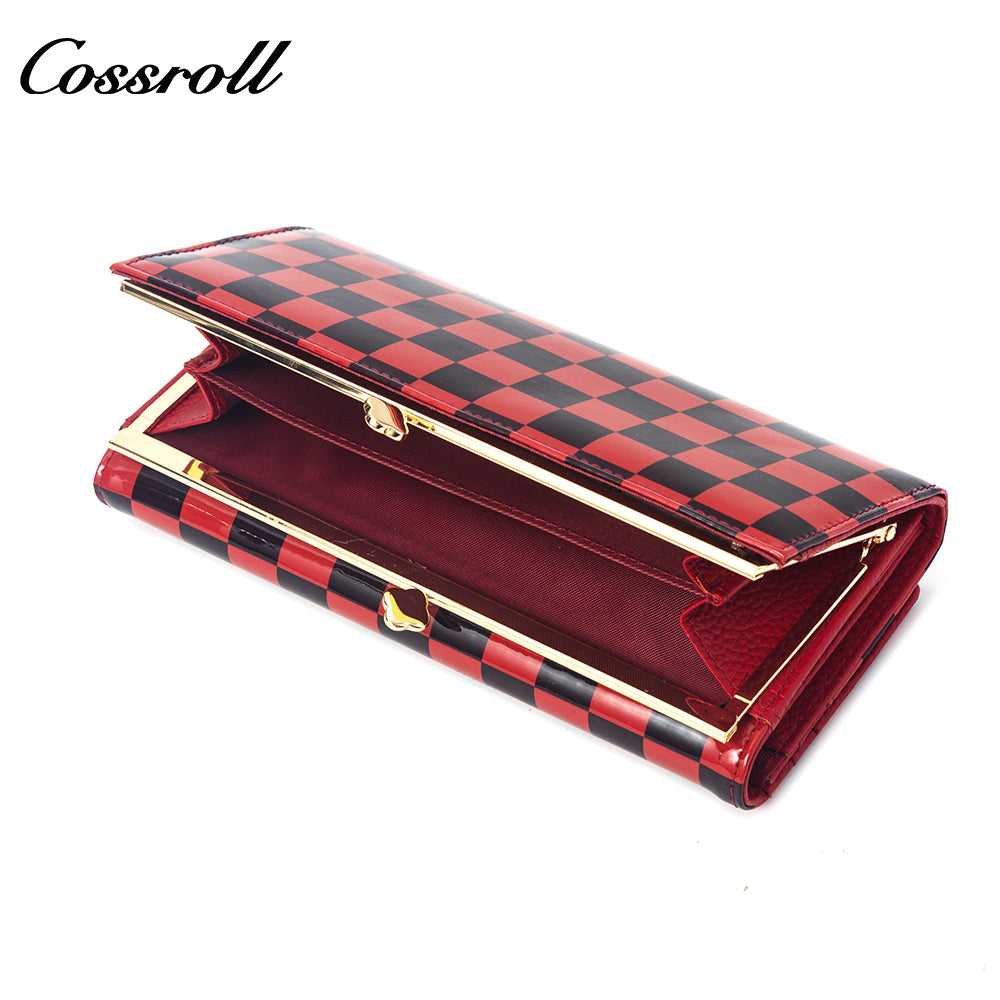 Factory custom cross-border 2023 new leather purse women's long cowhide women's multi-layer multi-card