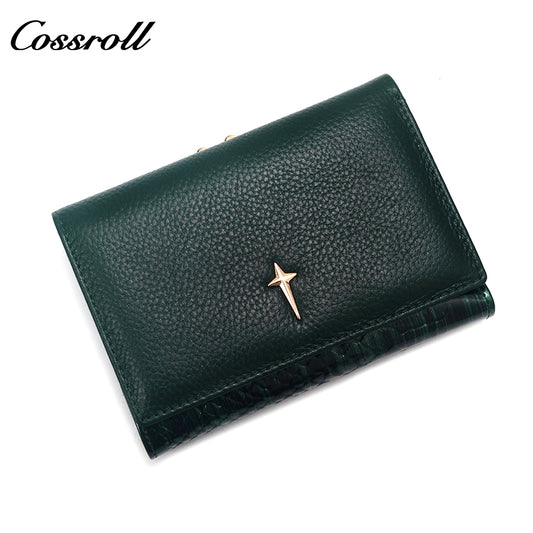 Innovative Design ladies purses multiple slots geniune leather wallet Lychee leather