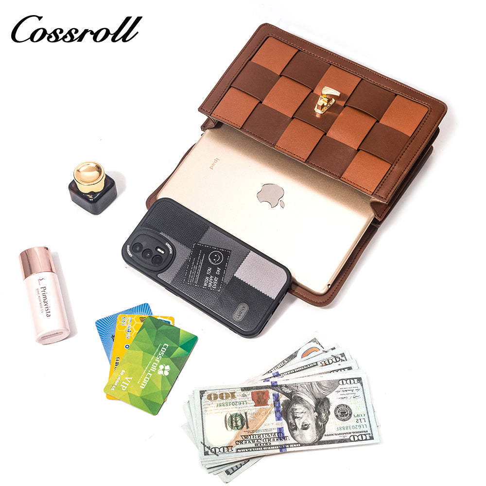 Best Selling Quality women's bag shoulder crossbody bag chain plaid small square bag woven casual women's bag best-selling style