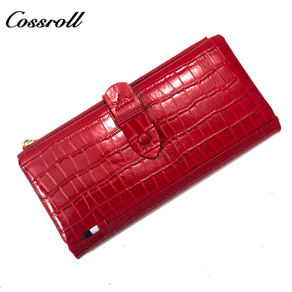 Comfortable New Design green personalised crocodile texture Genuine Leather