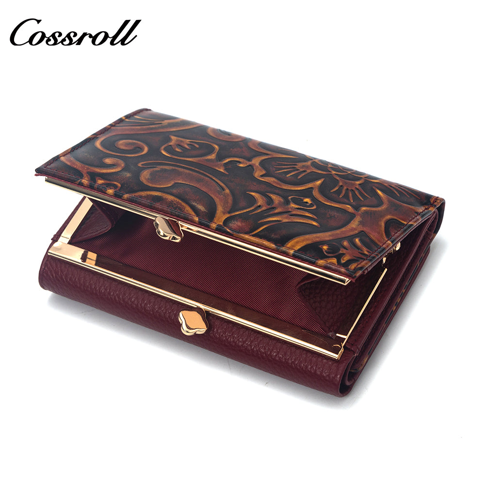 Wholesale High Quality ladies purse geniune leather wallet Lychee leather