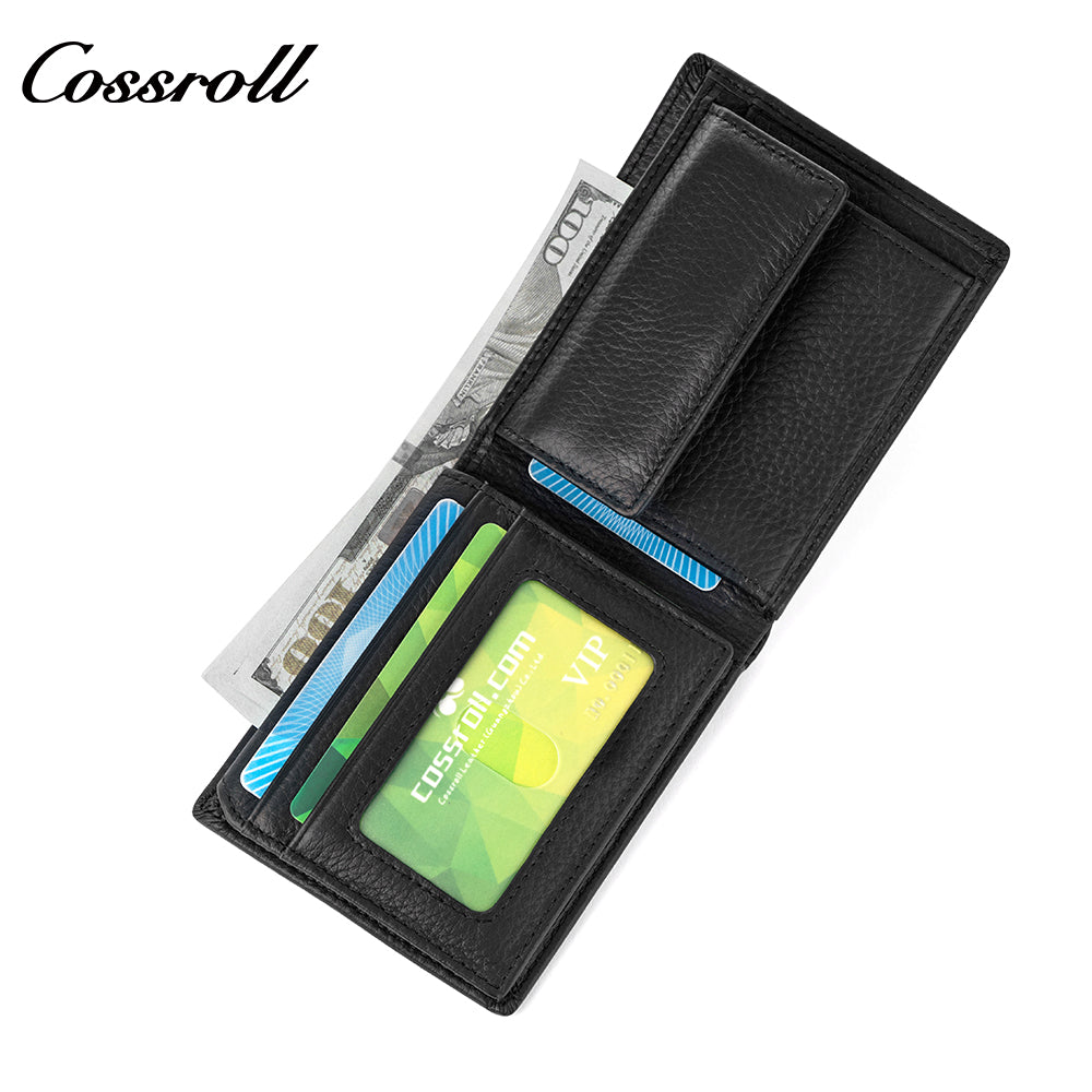 Short Wallet Men's Card All-in-One Loose Men's Leather Wallet Horizontal US Dollar wallet