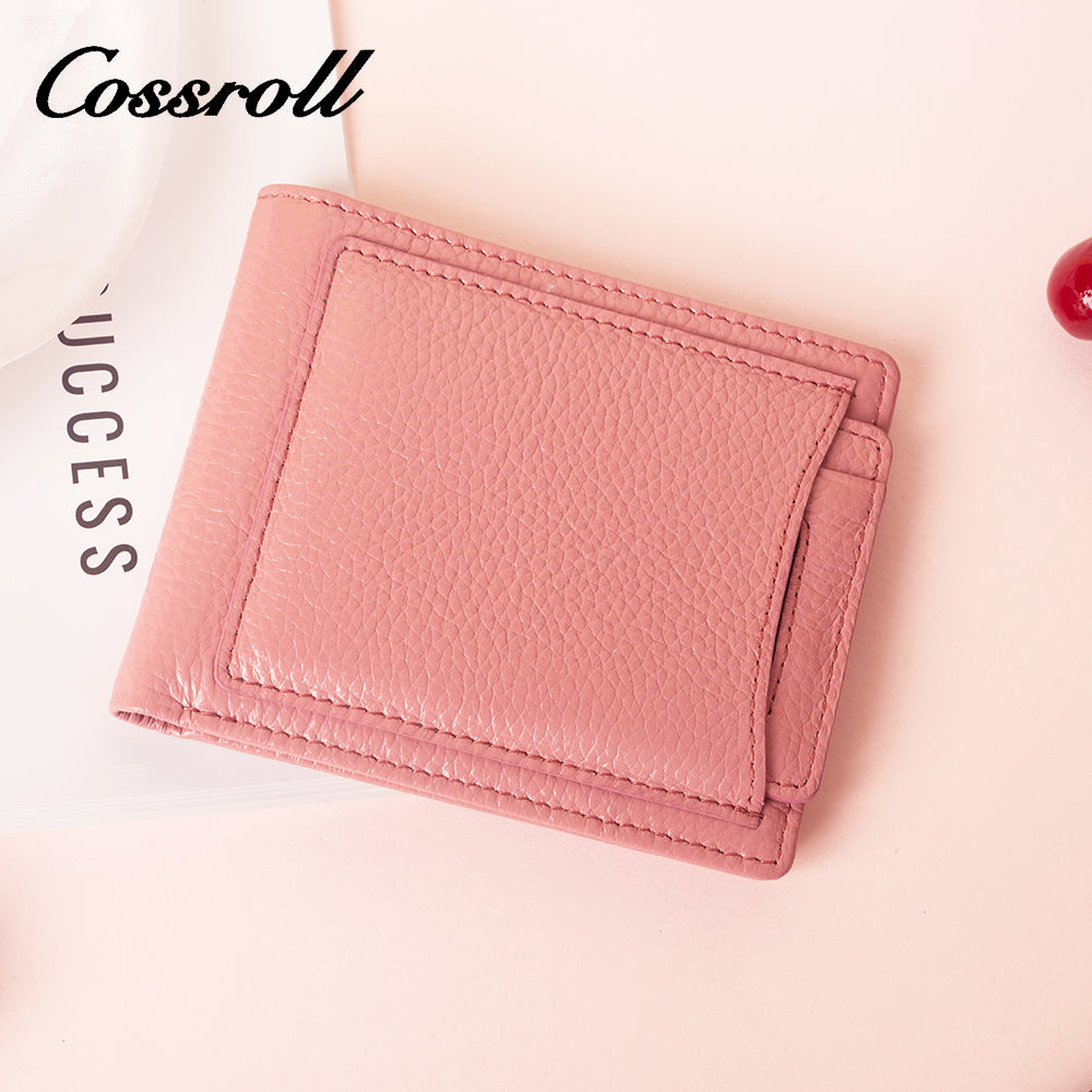 New Designlight red women's bifold leather walletr With low Price