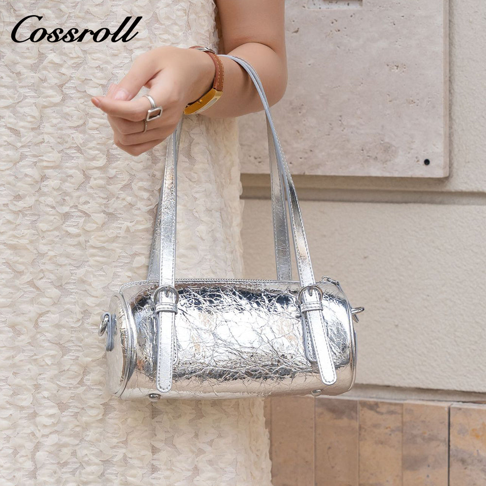Shoulder Armpit Vintage Bag Bag Bag Bag Women's Premium Feeling Head Layer Leather Handheld Crossbody Bowling Bag