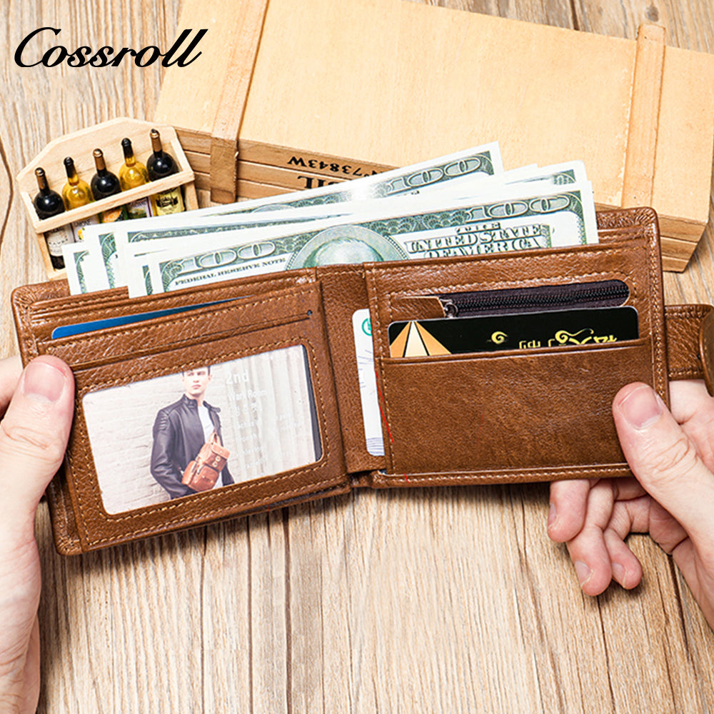 Vintage Cowhide Wallet Men's Genuine Leather Money Clip Multifunctional Head Layer Cowhide