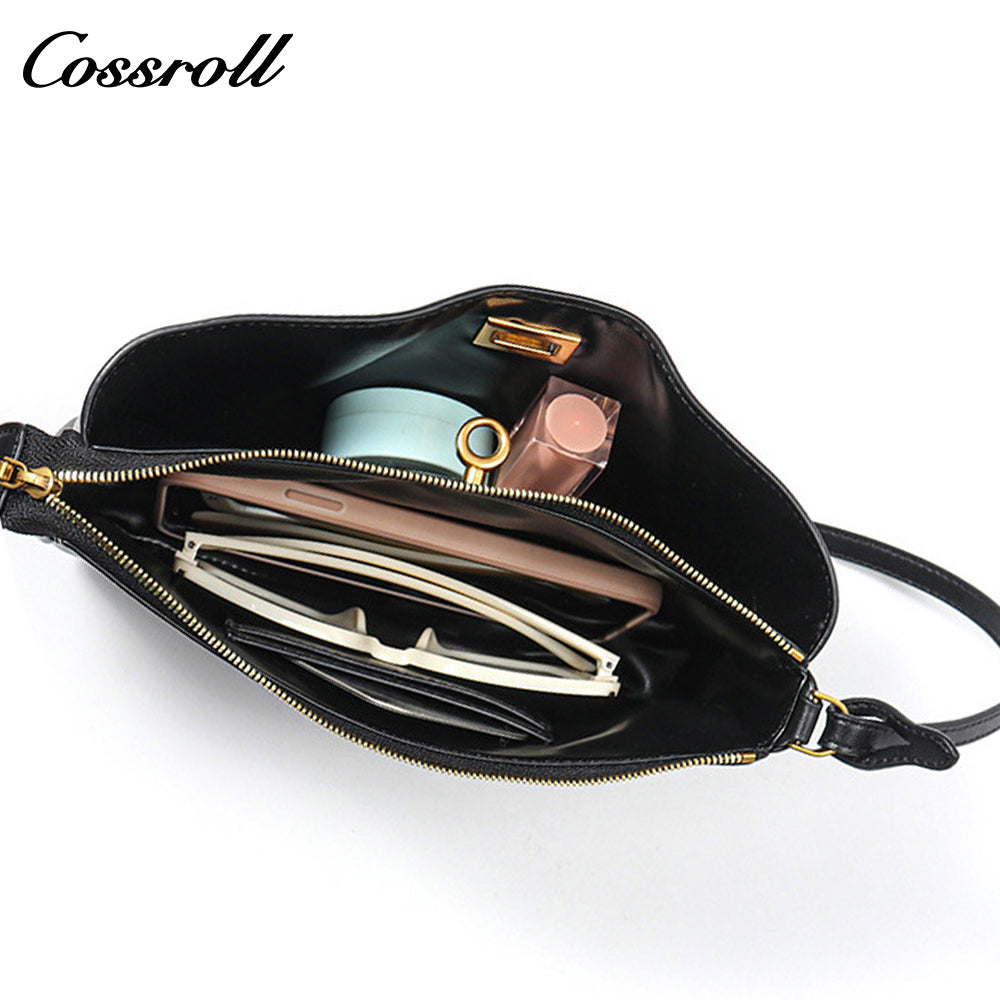 Crossbody Fashion Vegetable Tanned Leather rodeo Women's Bag Premium Feeling Hundred Underarm Bag Female New Commuter Shoulder Bag