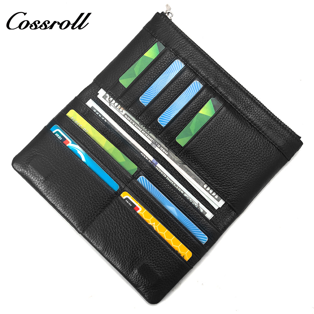 Most Popular best brand leather long wallet female Genuine Leather