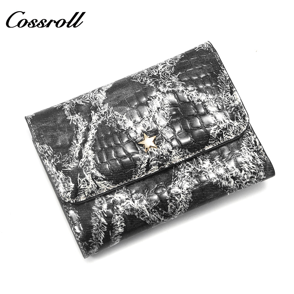 China Professional Customized luxury leather designer crocodile texture Genuine Leather