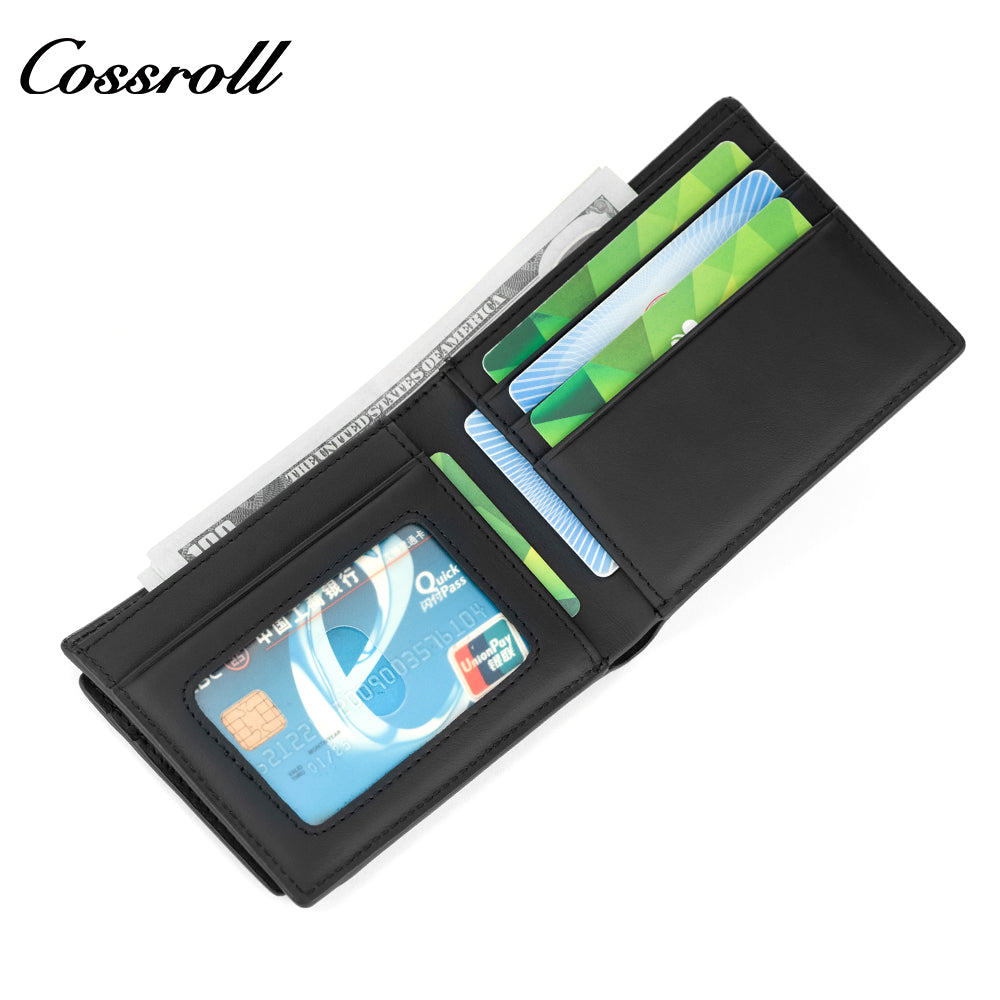 Fashion Simple Anti-theft Brush Genuine Leather Cowhide Small Card purse Card Holder Wallet Purse
