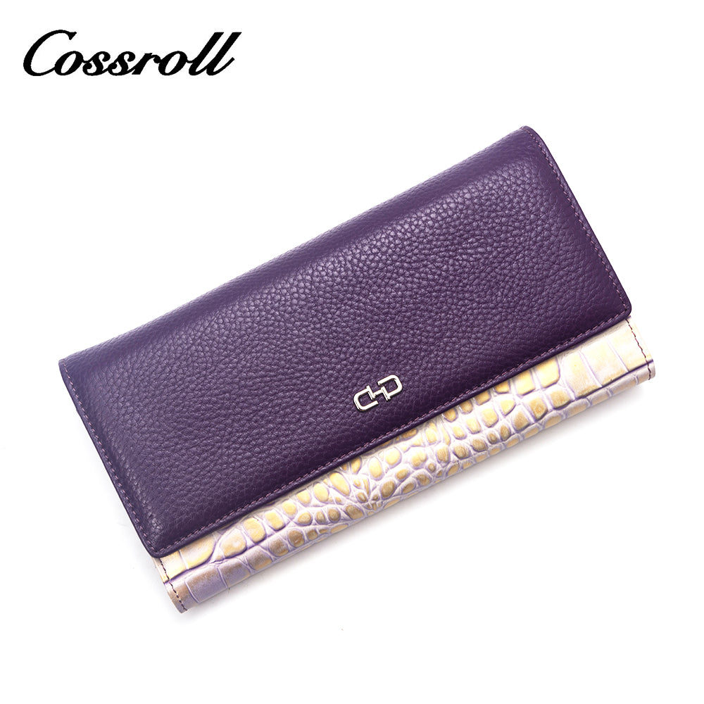 Factory Selling Directly large women's geniune leather wallet