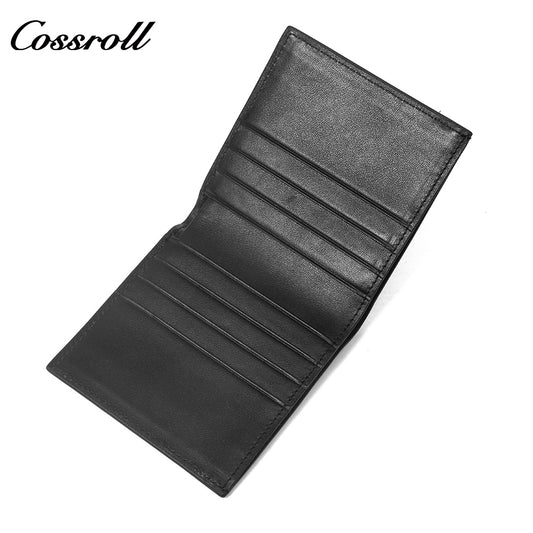 Men's Diamond Quilted Genuine Leather Bifold Short Wallet, Multi-Slot Functional Card Holder, Minimalist Purse for Business, Commute & Daily Casual Use