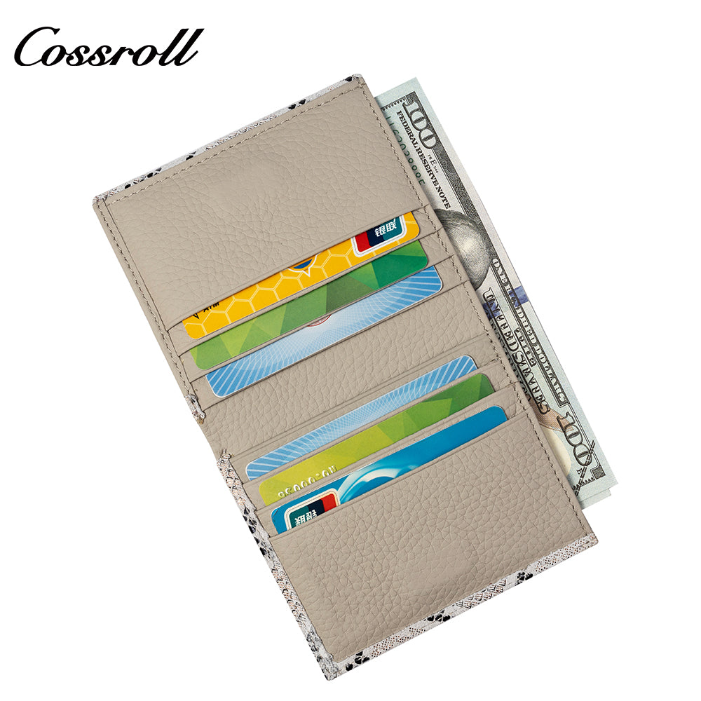 Manufacturers custom foreign trade new wallet female leather short snake wallet cowhide high-end wallet card wallet certificate wallet
