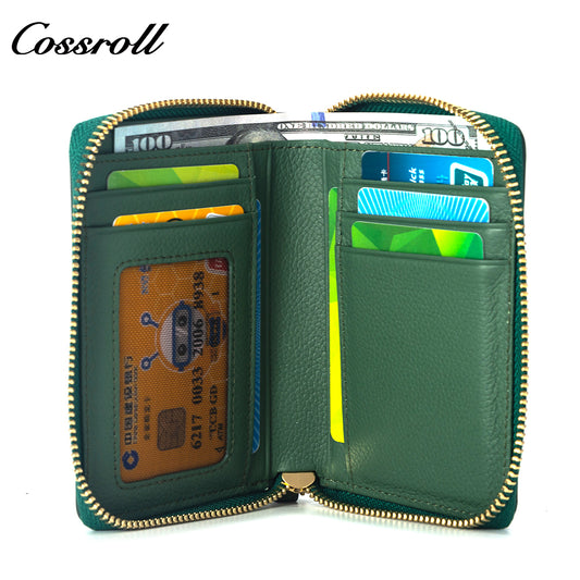 Most Popular best brand leather short wallet female patent leather Genuine Leather