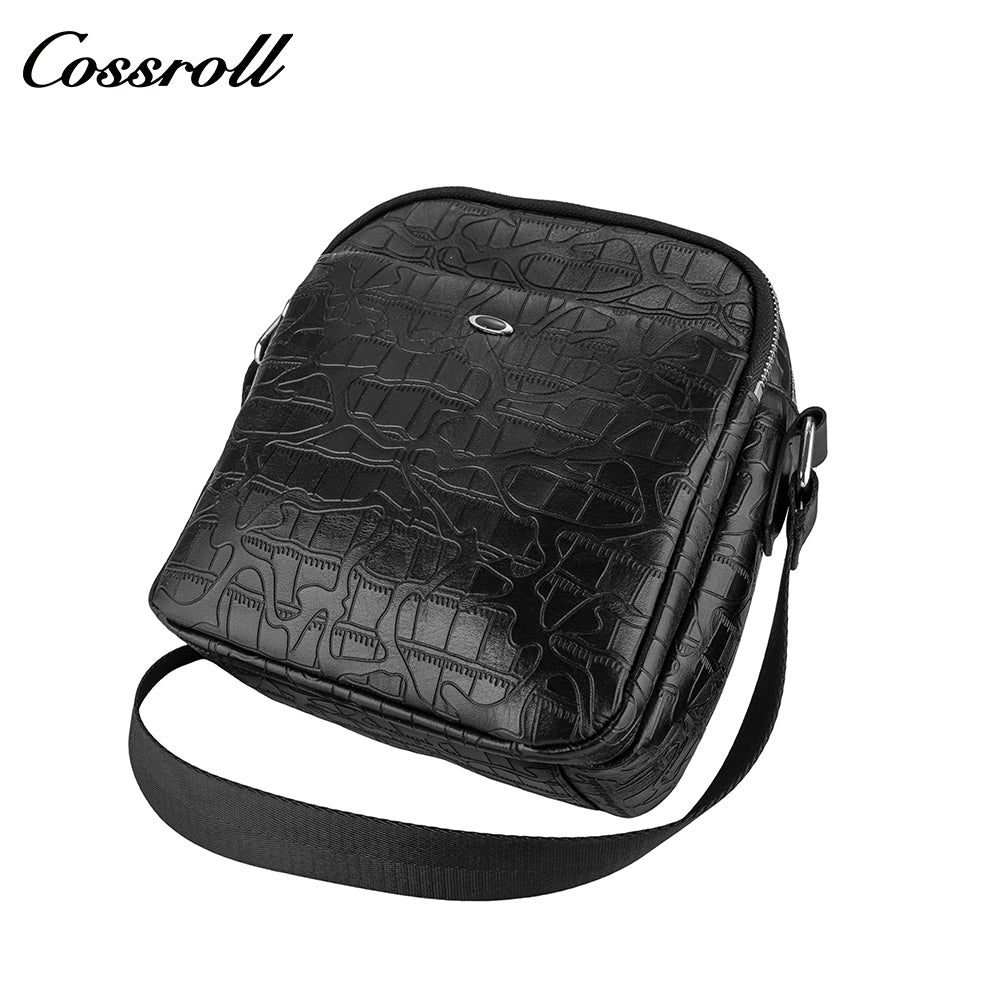 Crocodile leather men's bag day word bag daily business travel office business crossbody bag men's shoulder bag