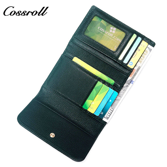 Wholesale High Quality ladies purse geniune leather wallet Lychee leather